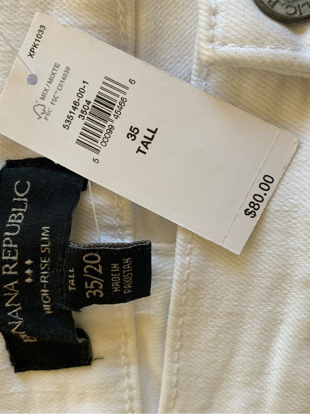 Banana Republic Slim White Skinny Jeans for Women - Picture 8 of 8